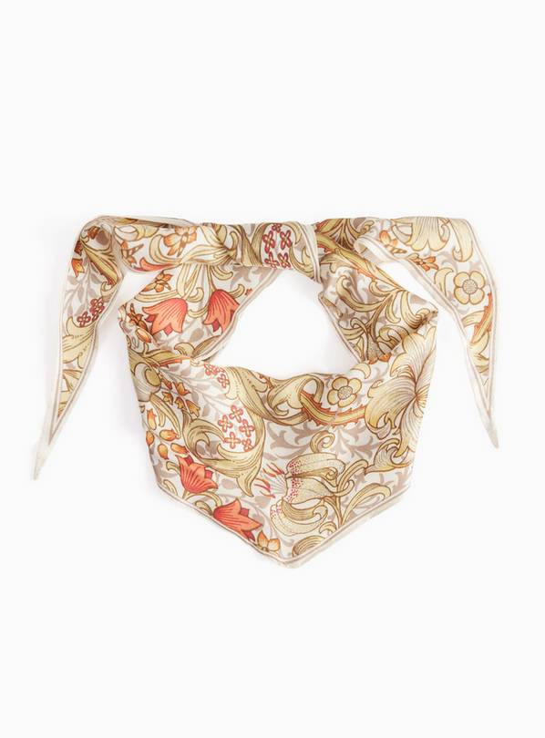 Tu x Morris & Co. Golden Lily Skinny Silk Blouse One Size